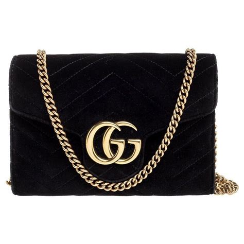 gucci black velvet wallet|vintage Gucci wallet black.